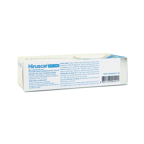 Thuốc trị sẹo Hiruscar Post Acne 5g 